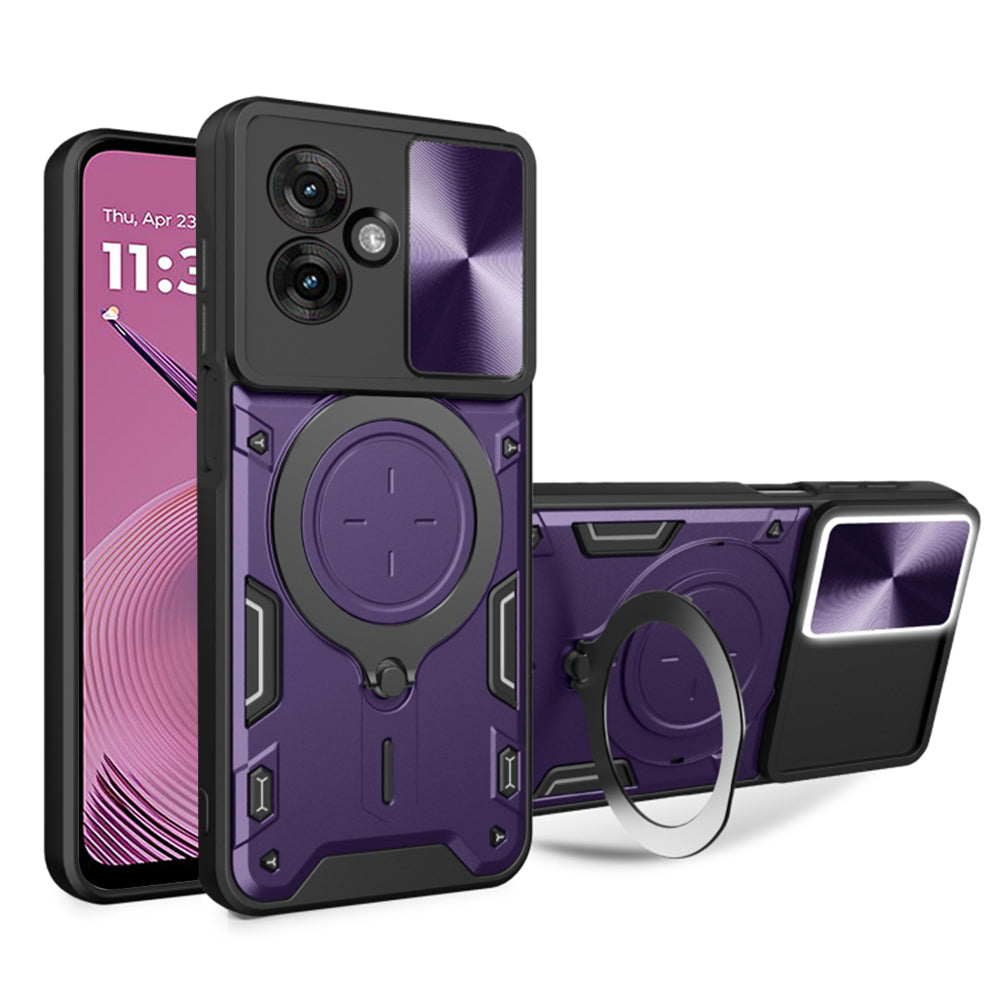 Funda para Motorola Moto G55, Techsuit, CamGuard Pro, Morado