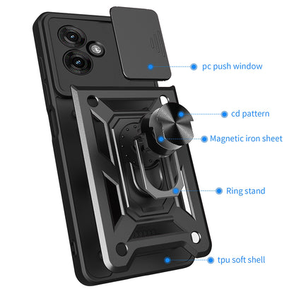 Funda para Motorola Moto G55, Techsuit, CamShield, Azul