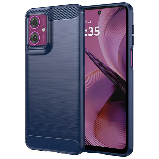 Funda para Motorola Moto G55, Techsuit, Carbono, Azul