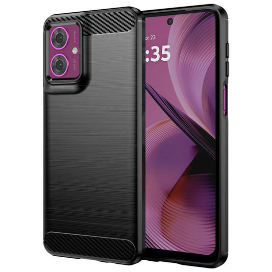 Funda para Motorola Moto G55, Techsuit, Carbono, Negra