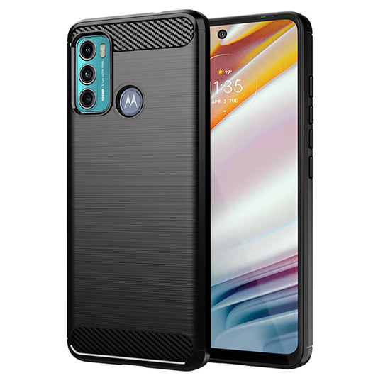 Funda para Motorola Moto G60, Techsuit, Carbono, Negra