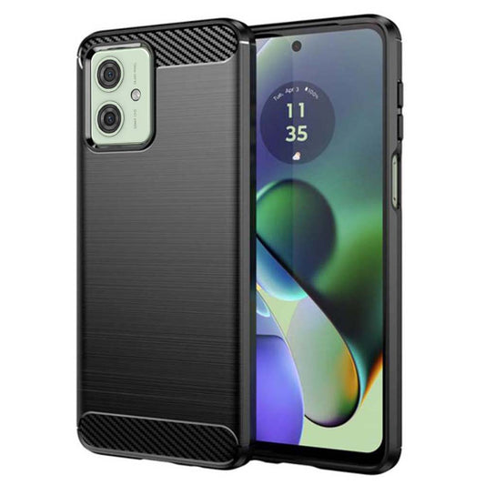 Funda para Motorola Moto G64 / G54 Power Edition / G54, Techsuit, Carbono, Negra
