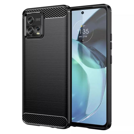 Funda para Motorola Moto G72, Techsuit, Carbono, Negra