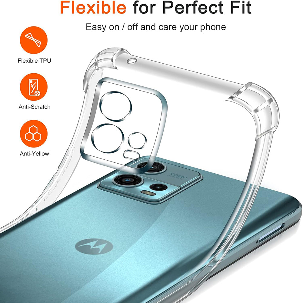 Case for Motorola Moto G72, Techsuit, Shockproof Clear, Transparent