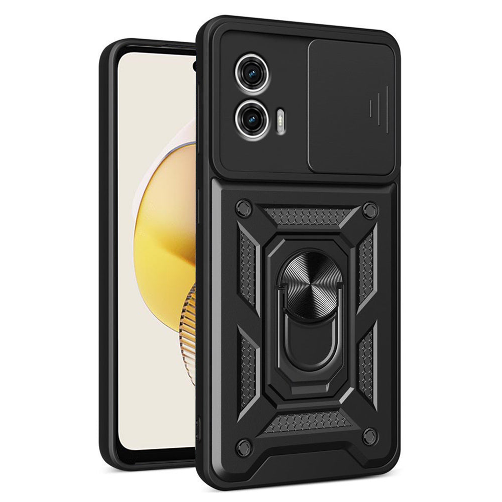 Funda para Motorola Moto G73, Techsuit, CamShield, Negra