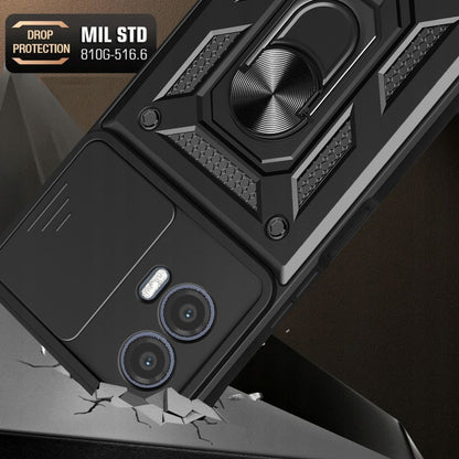 Funda para Motorola Moto G73, Techsuit, CamShield, Negra