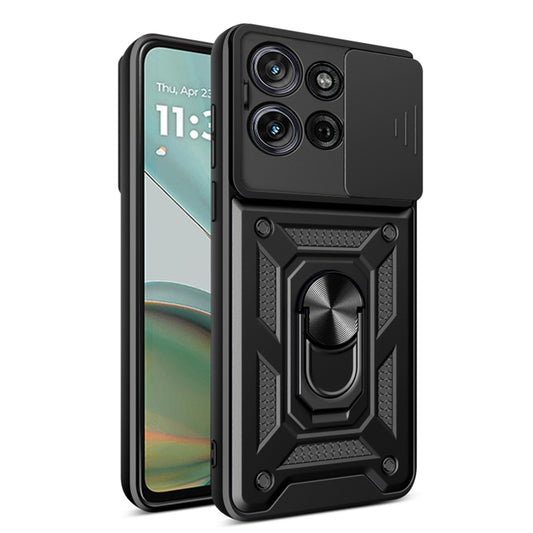 Funda para Motorola Moto G75, Techsuit, CamShield, Negra