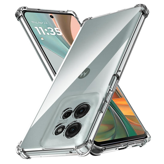 Funda para Motorola Moto G75, Techsuit, Antichoque Transparente, Transparente