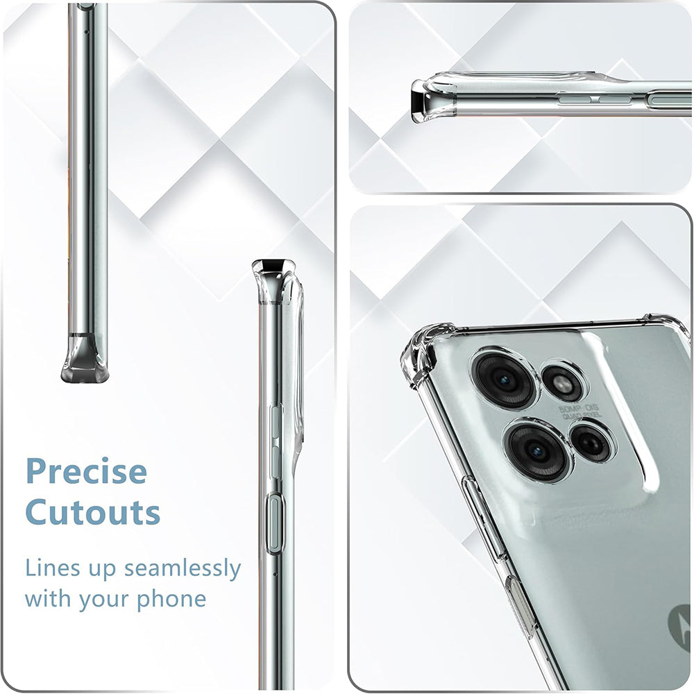 Case for Motorola Moto G75, Techsuit, Shockproof Clear, Transparent