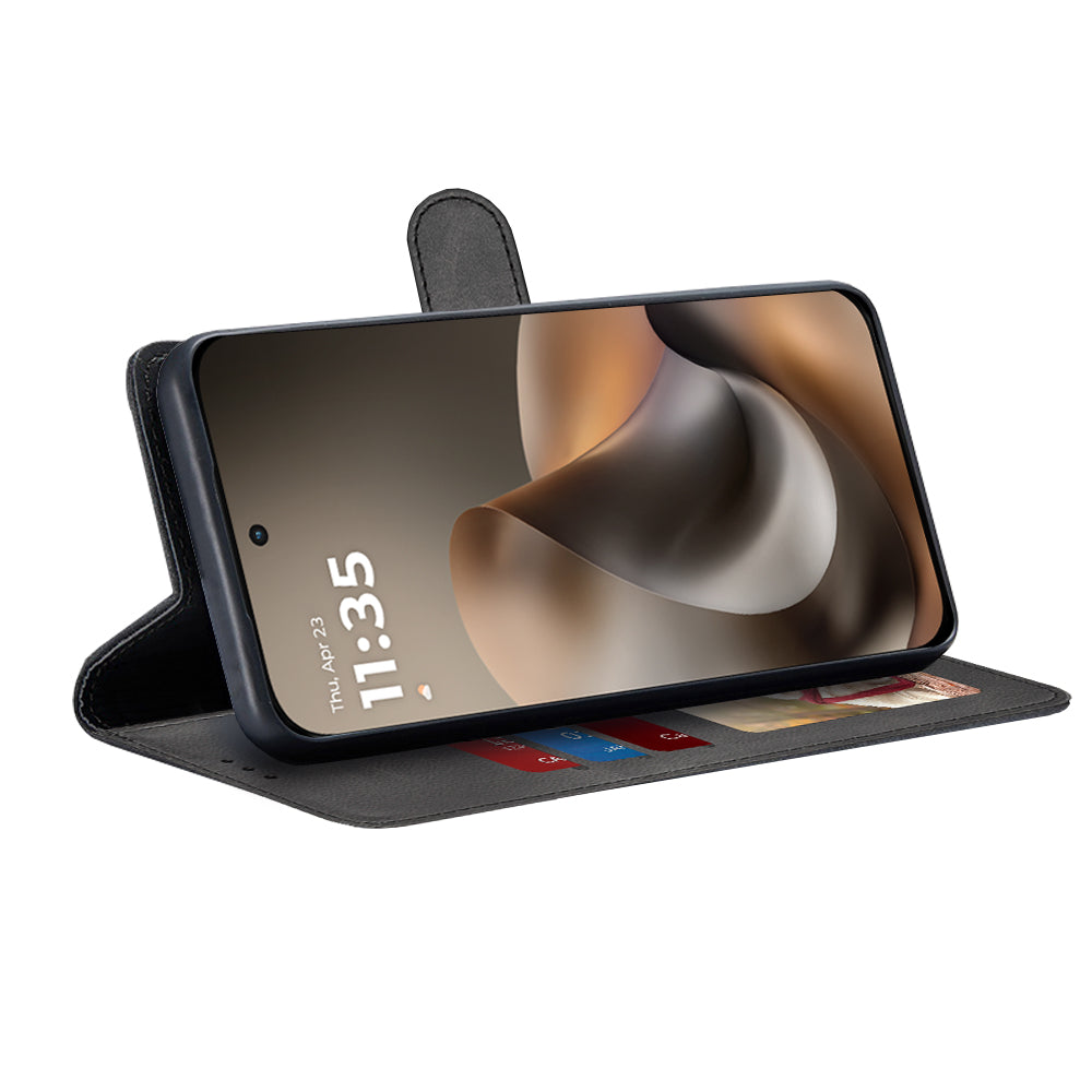 Funda para Motorola Moto G77 / G67, Techsuit, Diary Book, Negra