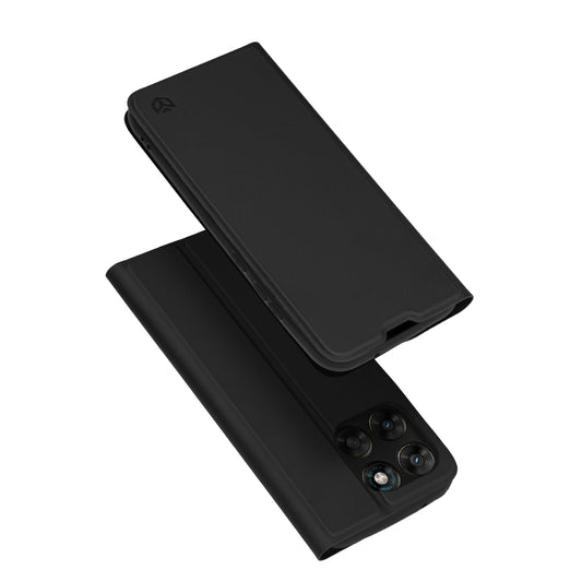 Funda para Motorola Moto G77 / G67, Techsuit, Magskin Book, Negra