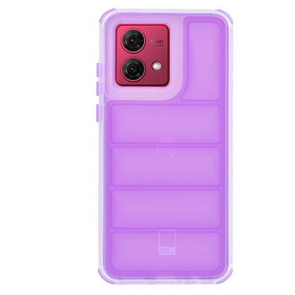 Funda para Motorola Moto G84, Techsuit, Wave Shield, Morado