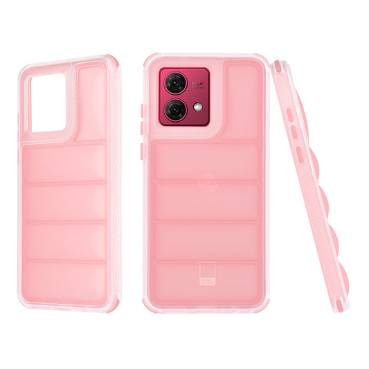 Funda para Motorola Moto G84, Techsuit, Wave Shield, Rosa