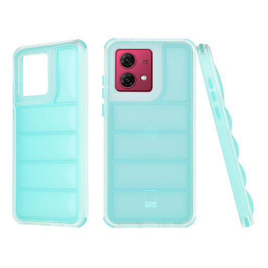 Funda para Motorola Moto G84, Techsuit, Wave Shield, Turquesa