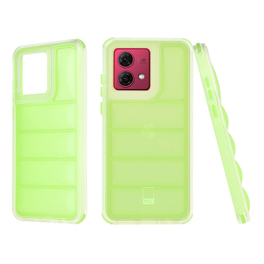 Funda para Motorola Moto G84, Techsuit, Wave Shield, Verde