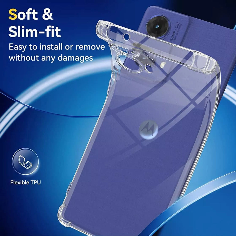 Funda para Motorola Moto G85, Techsuit, Antigolpes Transparente, Transparente