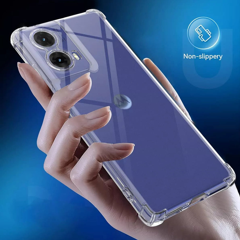 Funda para Motorola Moto G85, Techsuit, Antigolpes Transparente, Transparente