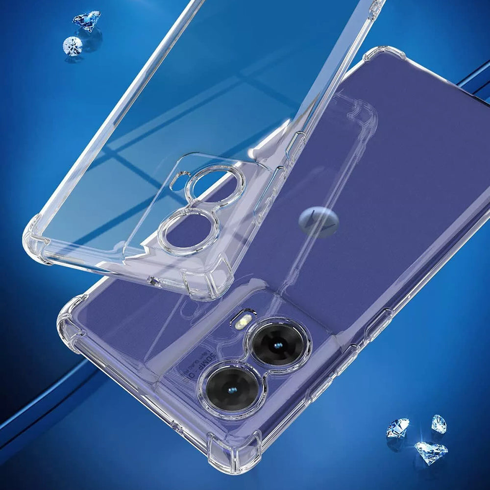 Funda para Motorola Moto G85, Techsuit, Antigolpes Transparente, Transparente