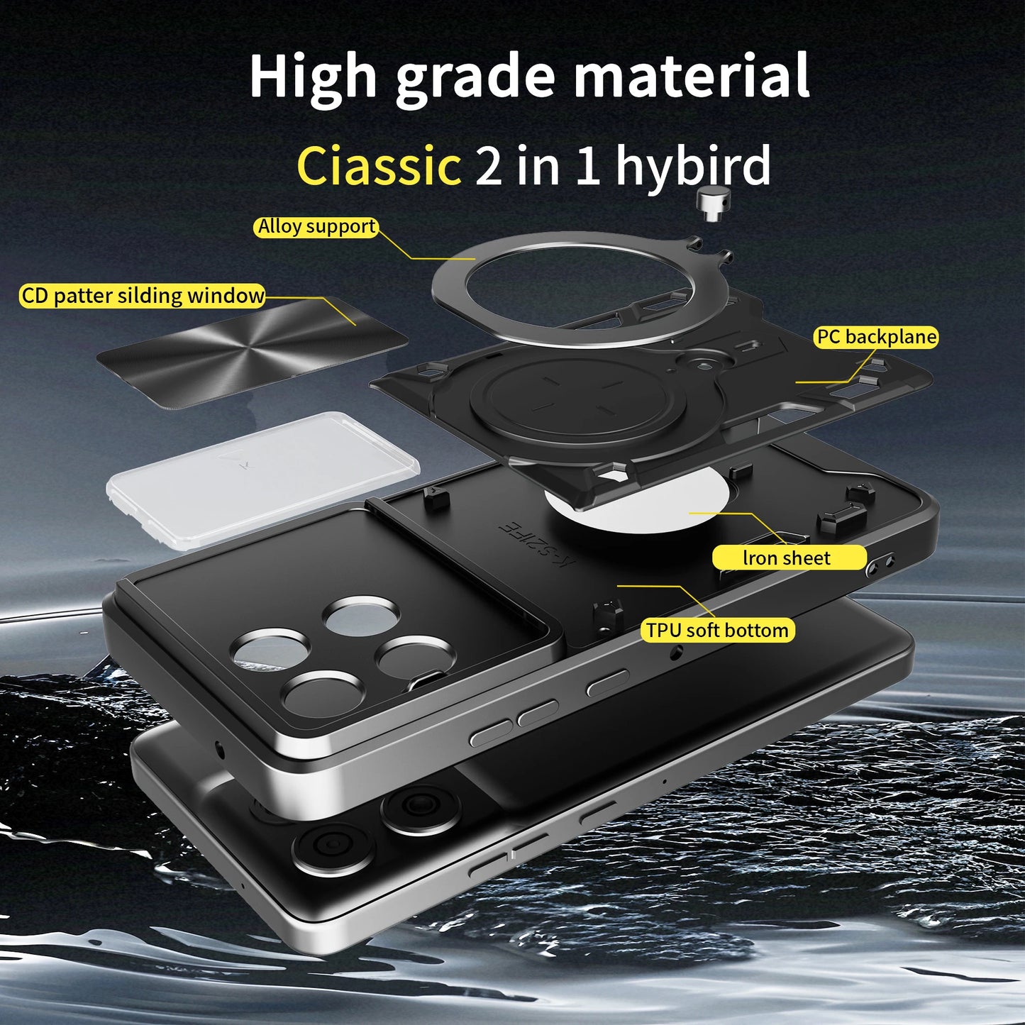 Funda para Motorola Moto G86, Techsuit, CamGuard Pro, Azul