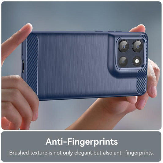 Funda para Motorola Moto G86, Techsuit, Carbono, Azul