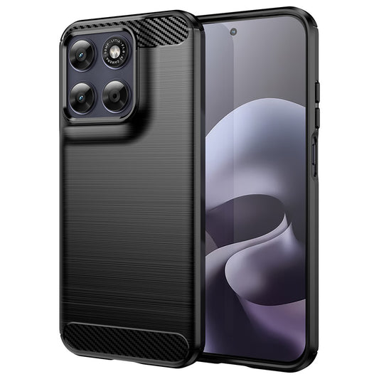 Funda para Motorola Moto G87, Techsuit, Carbono, Negra