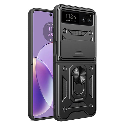 Funda para Motorola Razr 40, Techsuit, CamShield, Negra