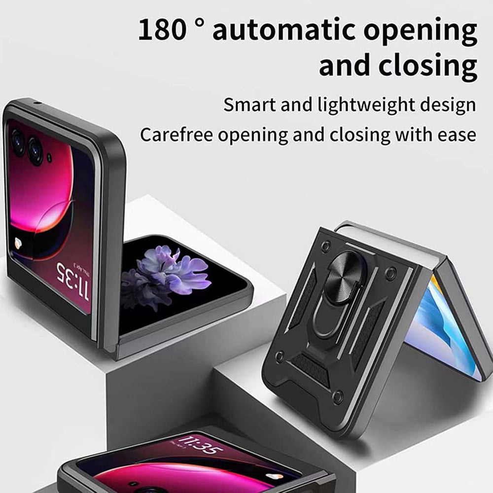 Funda para Motorola Razr 50 Ultra, Techsuit, CamShield, Negra