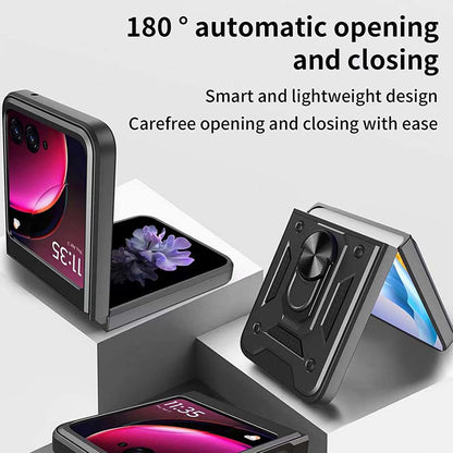 Funda para Motorola Razr 50 Ultra, Techsuit, CamShield, Negra
