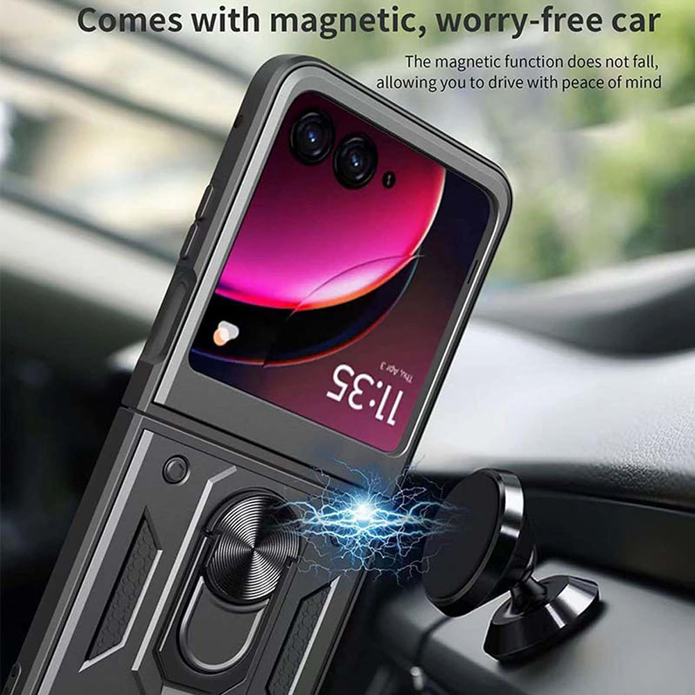 Funda para Motorola Razr 50 Ultra, Techsuit, CamShield, Negra