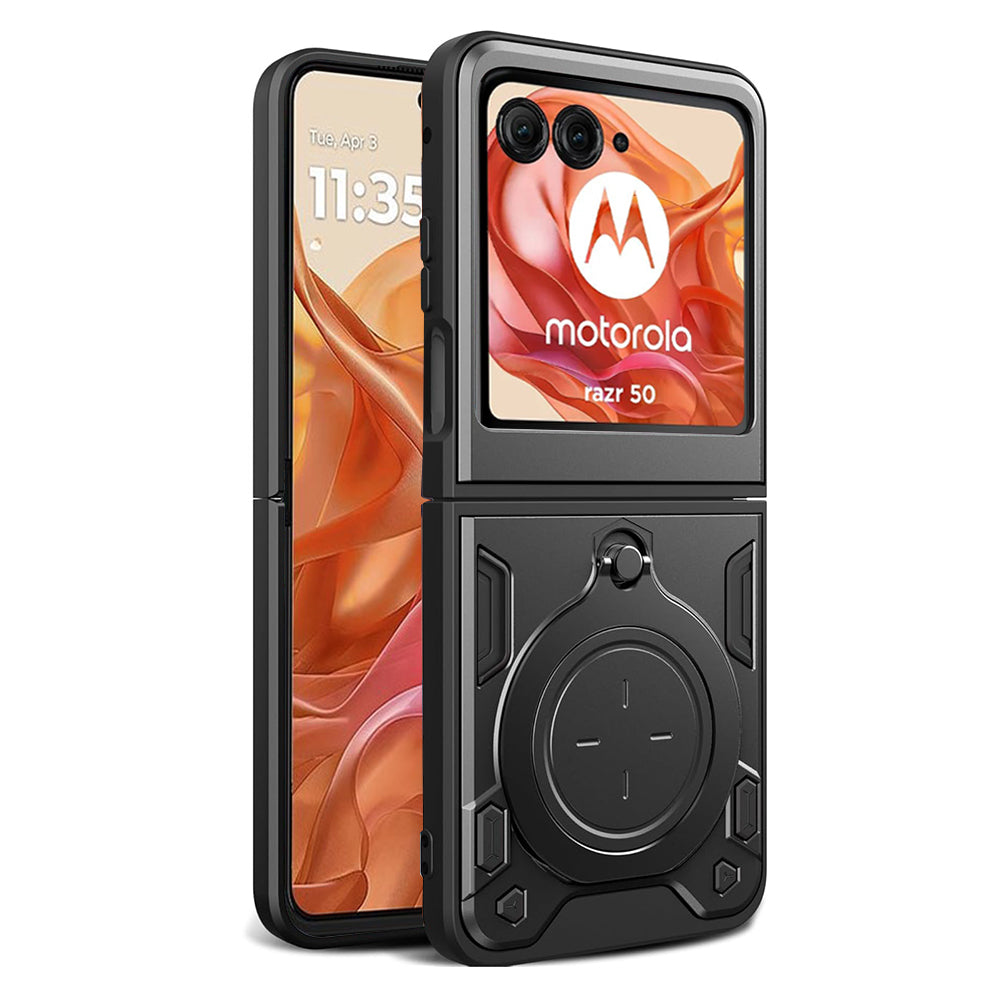 Case for Motorola Razr 60 / Razr 50, Techsuit, CamGuard Pro, Black