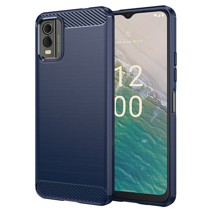 Funda para Nokia C32, Techsuit, Carbono, Azul