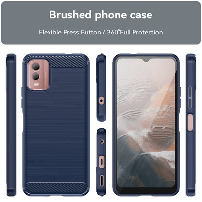 Funda para Nokia C32, Techsuit, Carbono, Azul