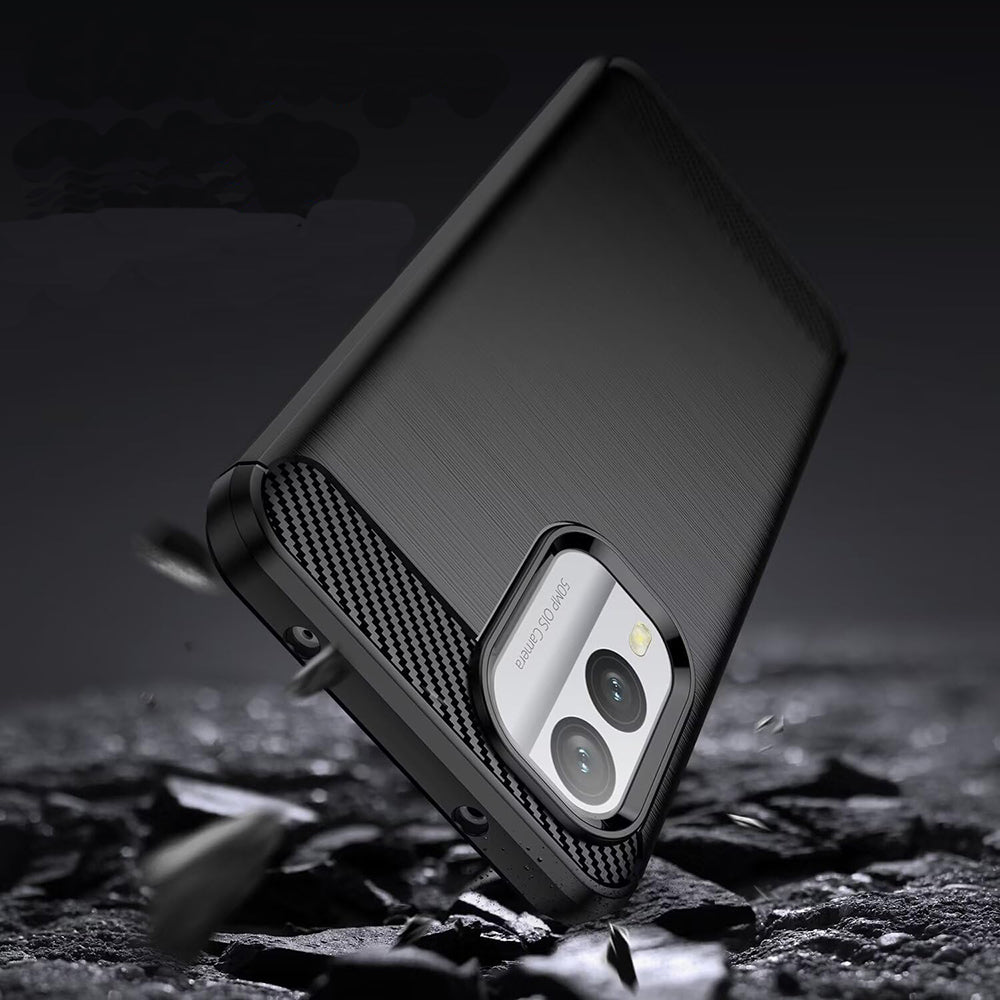 Funda para Nokia X30, Techsuit, Carbono, Negra