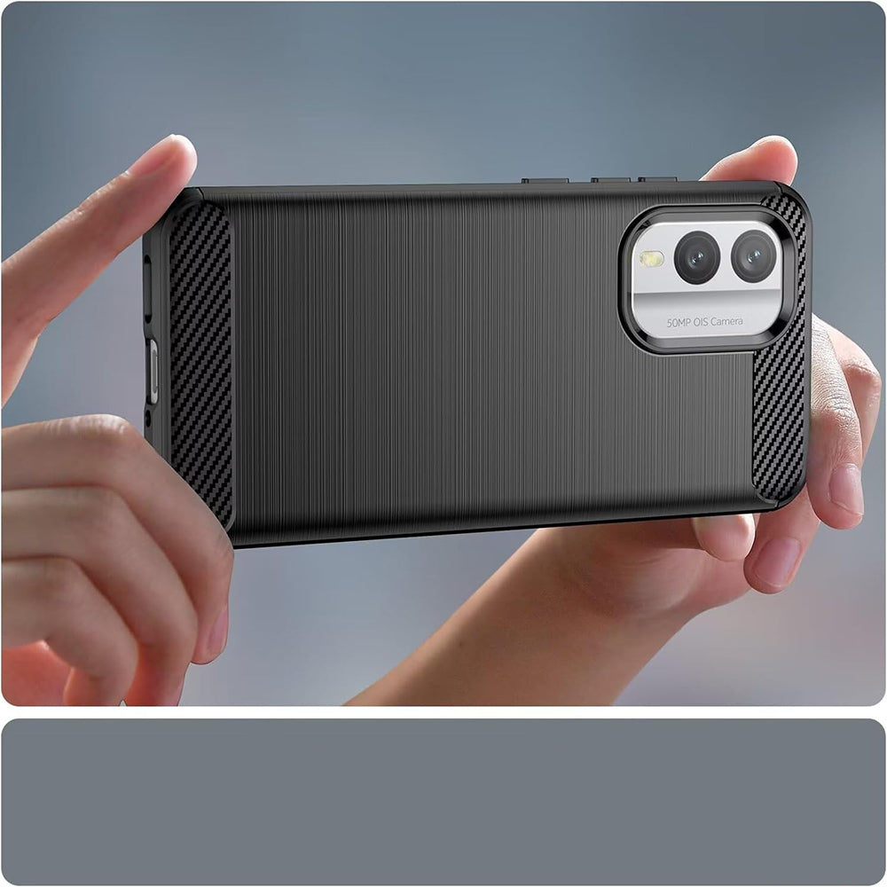Funda para Nokia X30, Techsuit, Carbono, Negra