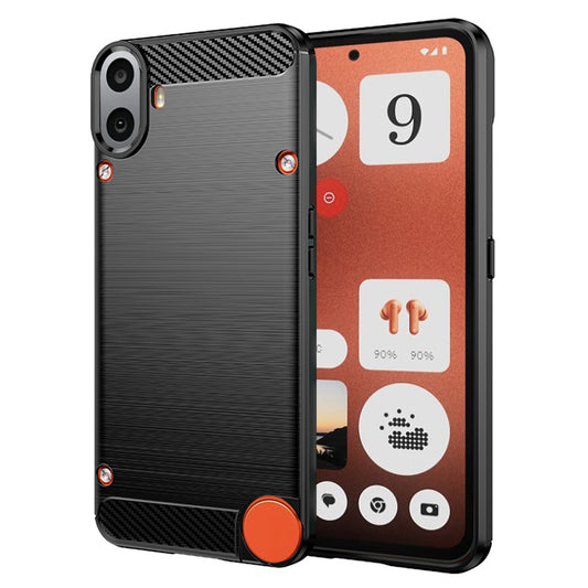 Funda para Nothing CMF Phone 1, Techsuit, Carbono, Negra