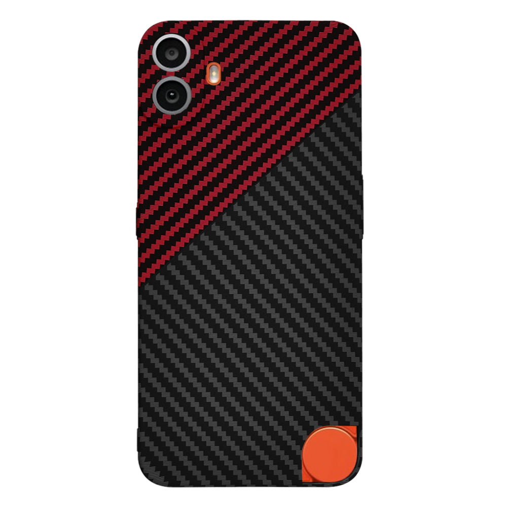 Funda para Nothing CMF Phone 1, Techsuit, Carbonite FiberShell, Negra Roja