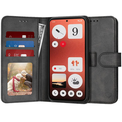 Case for Nothing CMF Phone 1, Techsuit, Diary Book, Black