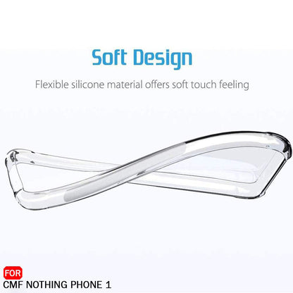 Funda para Nothing CMF Phone 1, Techsuit, Antigolpes Transparente, Transparente