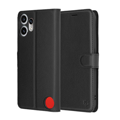 Funda para Nothing CMF Phone 2 Pro, Techsuit, Leather Folio, Negra