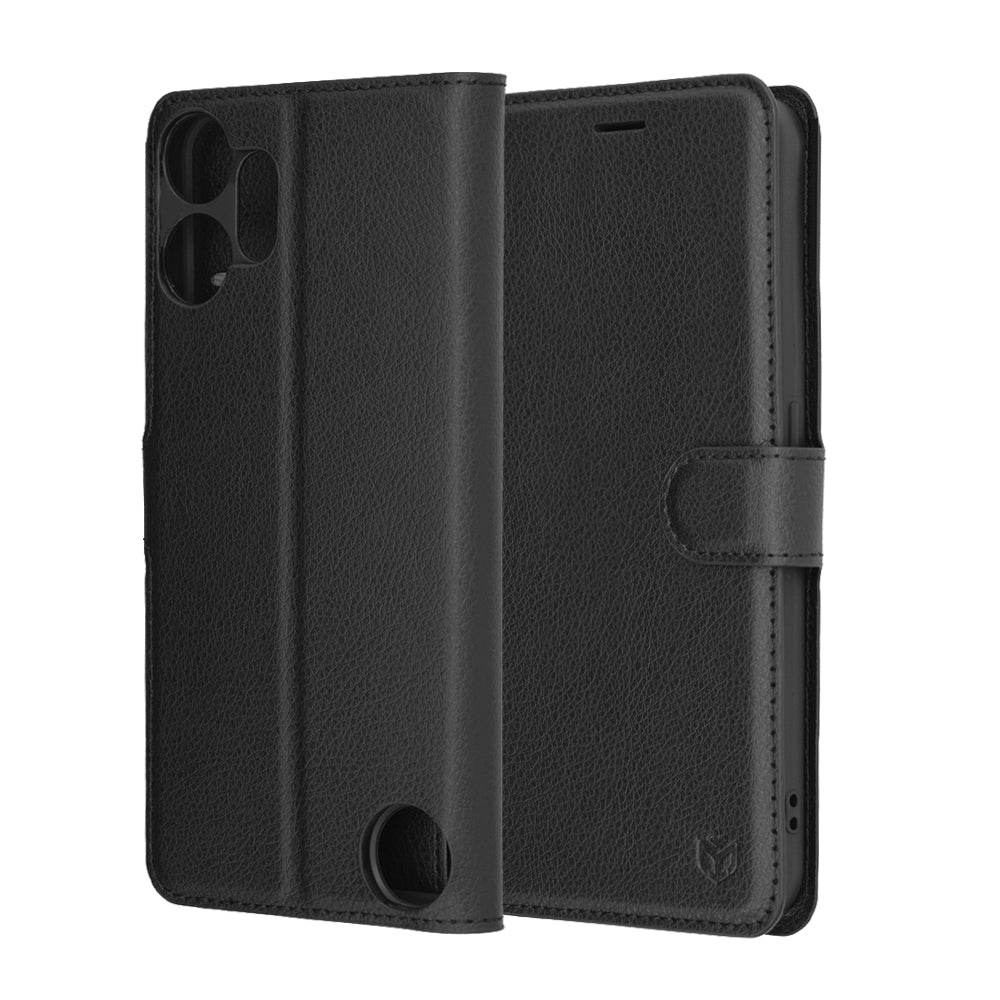 Funda para Nothing CMF Phone 2 Pro, Techsuit, Leather Folio, Negra