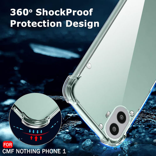 Funda para Nothing CMF Phone 2 Pro, Techsuit, Antigolpes Transparente, Transparente