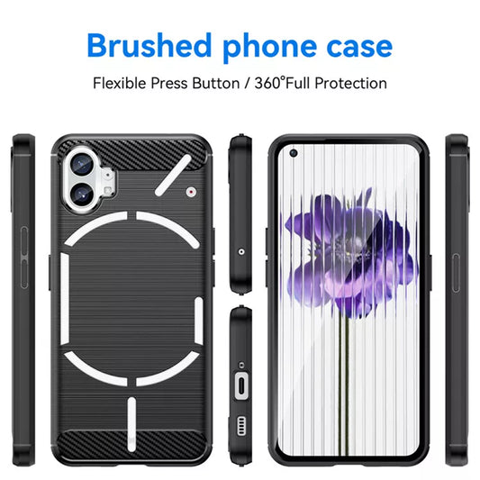 Funda para Nothing Phone (1), Techsuit, Carbono, Negra