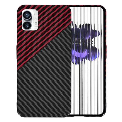 Funda para Nothing Phone (1), Techsuit, Carbonite FiberShell, Negra Roja