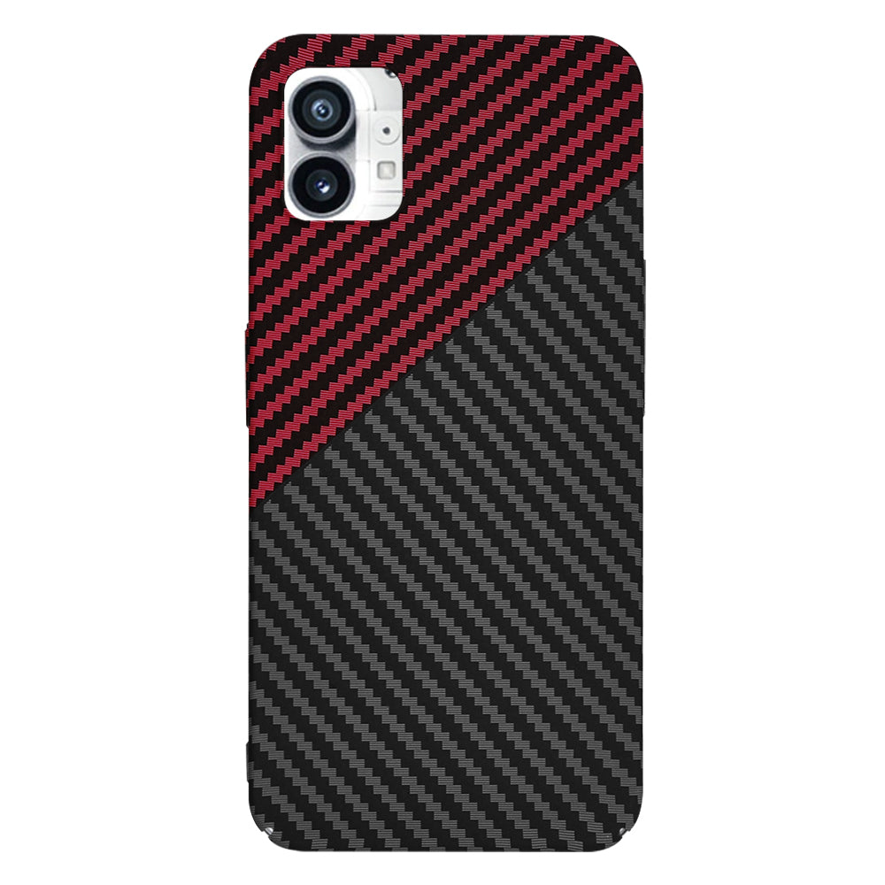 Funda para Nothing Phone (1), Techsuit, Carbonite FiberShell, Negra Roja
