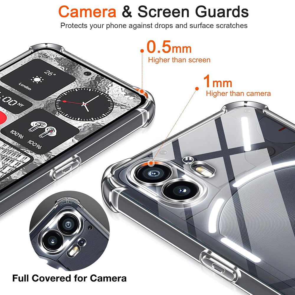 Funda para Nothing Phone (2), Techsuit, Antigolpes Transparente, Transparente