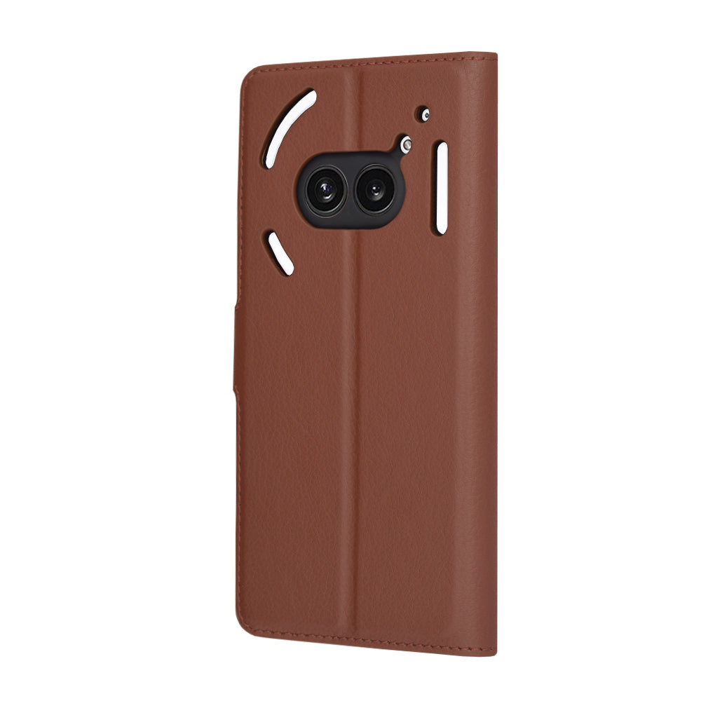 Funda para Nothing Phone (2a) Plus / Phone (2a), Techsuit, Folio de cuero, Marrón