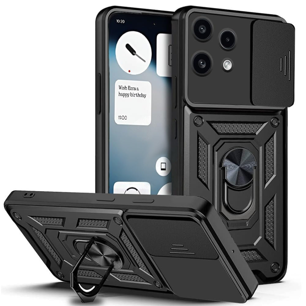 Funda para Nothing Phone (3a) Lite, Techsuit, CamShield, Negra