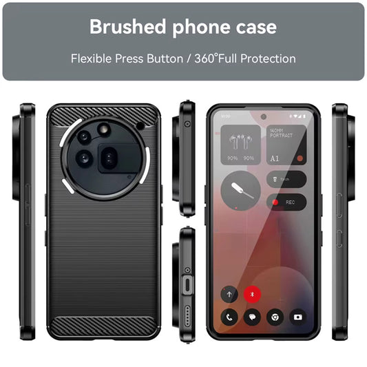 Funda para Nothing Phone (3a) Pro, Techsuit, Carbono, Negra