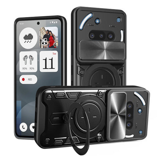 Funda para Nothing Phone (3a), Techsuit, CamGuard Pro, Negra
