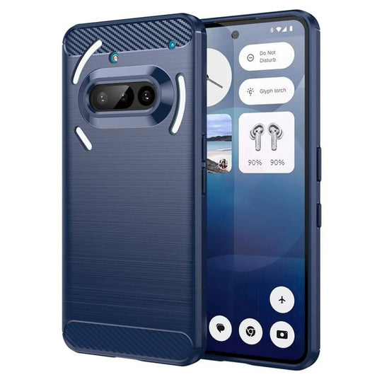 Funda para Nothing Phone (3a), Techsuit, Carbono, Azul